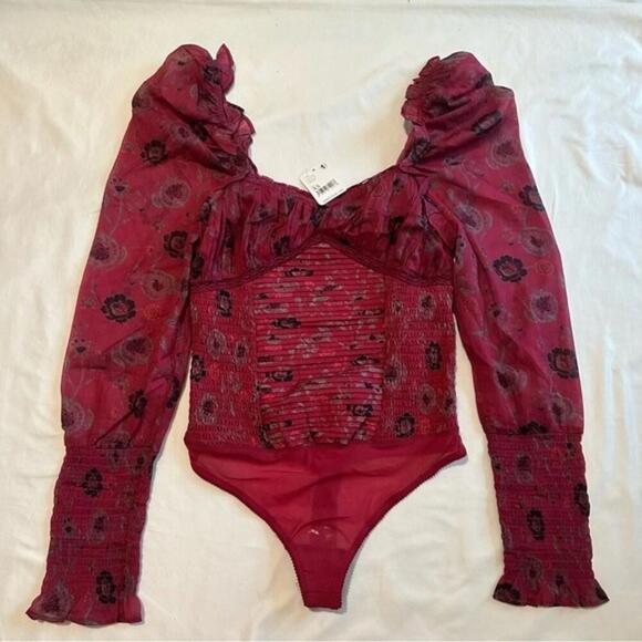 FREE PEOPLE Brunch Date Corset Bodysuit - Picture 1 of 6